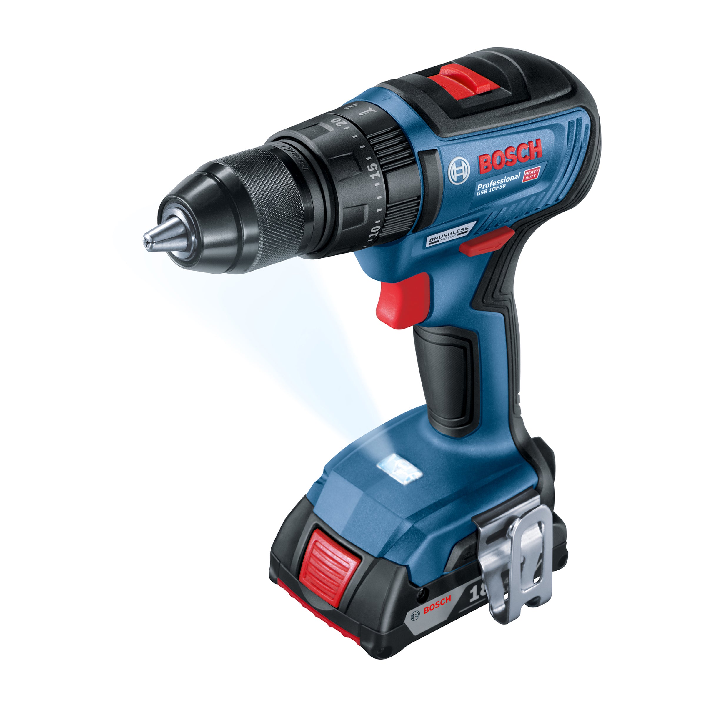 BOSCH GSB 18V-50 PROFESSIONAL 充電式衝擊電鑽 套裝